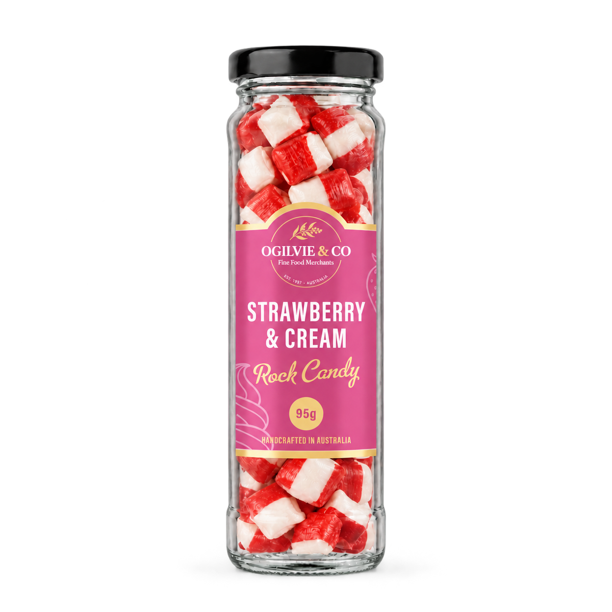 Ogilvie & Co Strawberry & Cream Rock 95g