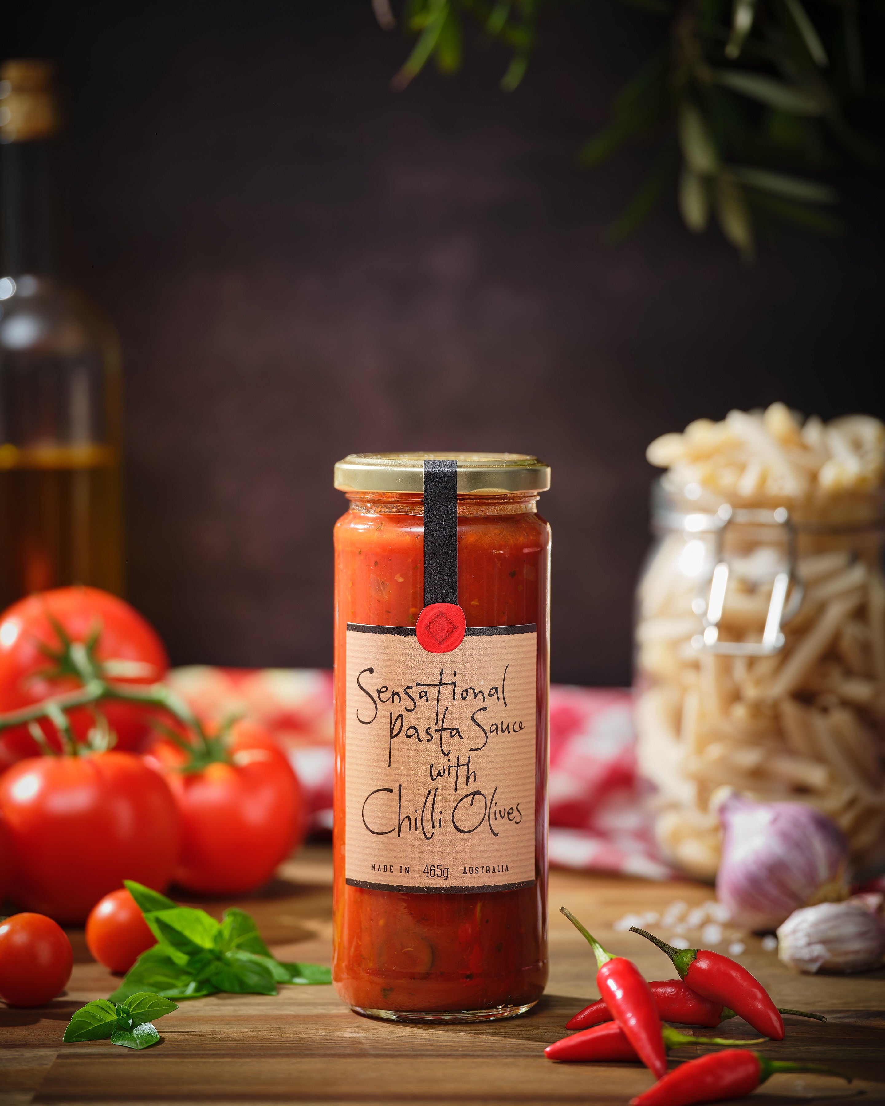 Sensational Pasta Sauce with Chilli Olives 465g
