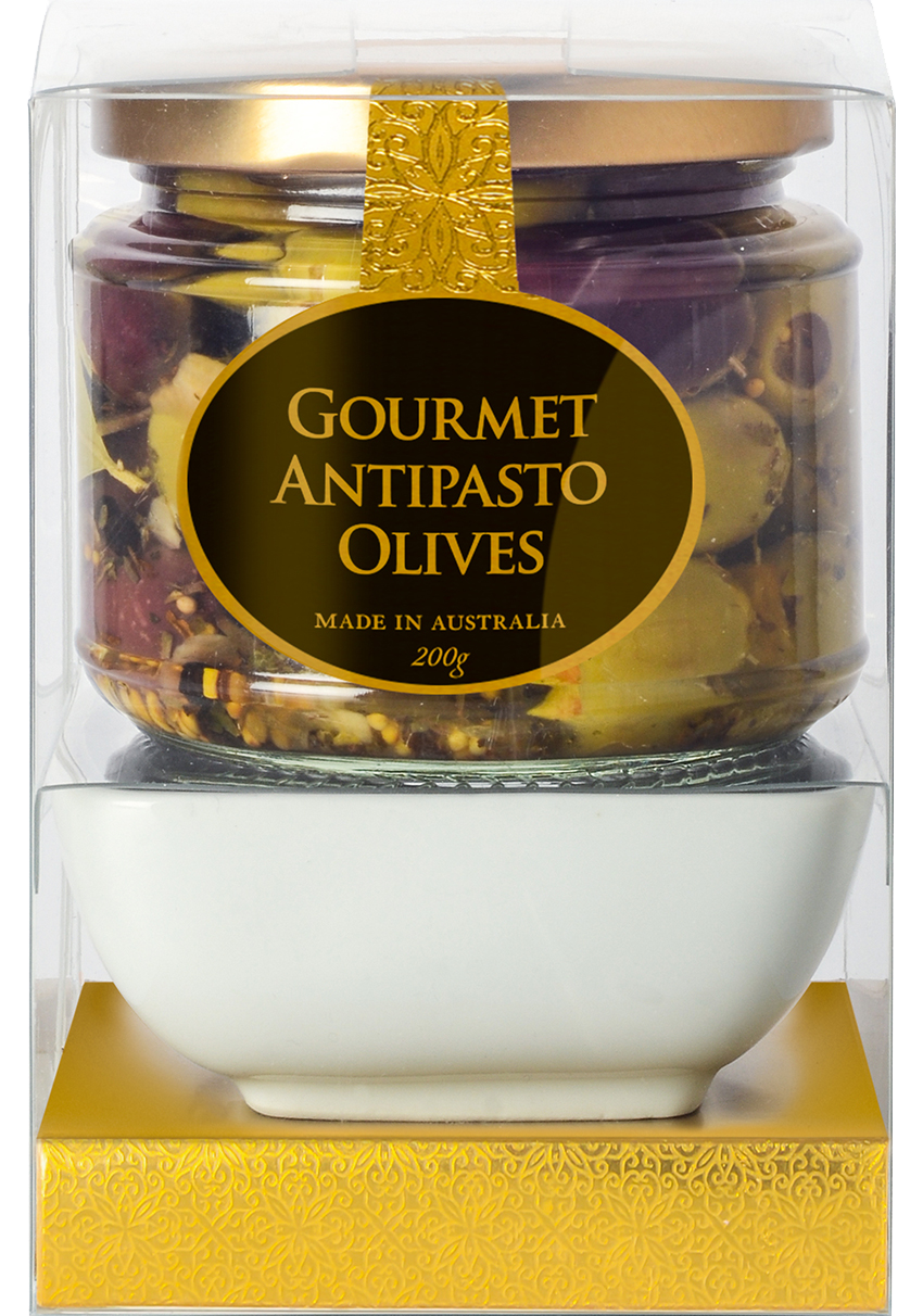 Dipping Bowl Set - Antipasto Olives 200g